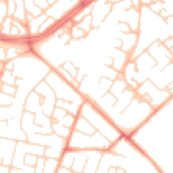 Daytime road noise heatmap for CB4 2SP