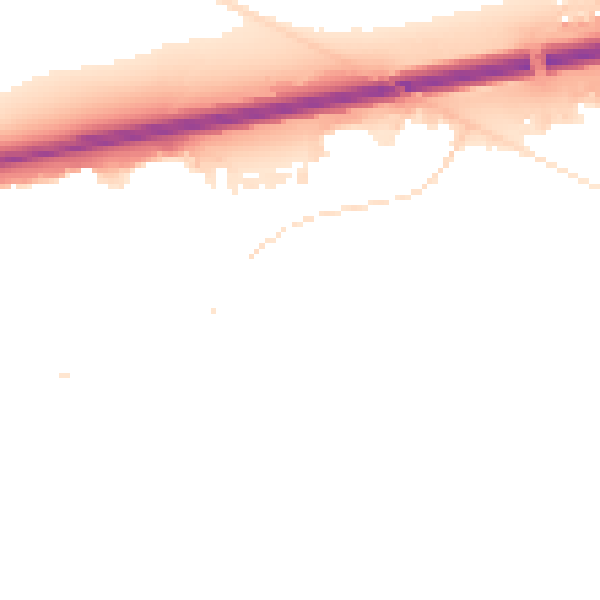 Night-time road noise heatmap for CB4 2UX