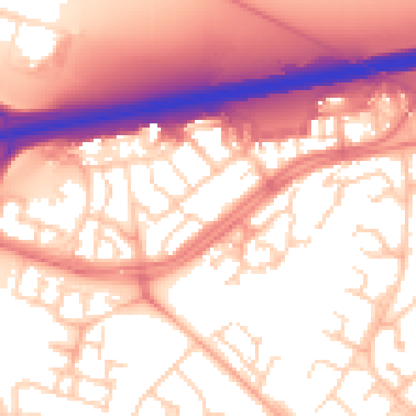 Daytime road noise heatmap for CB4 2XR