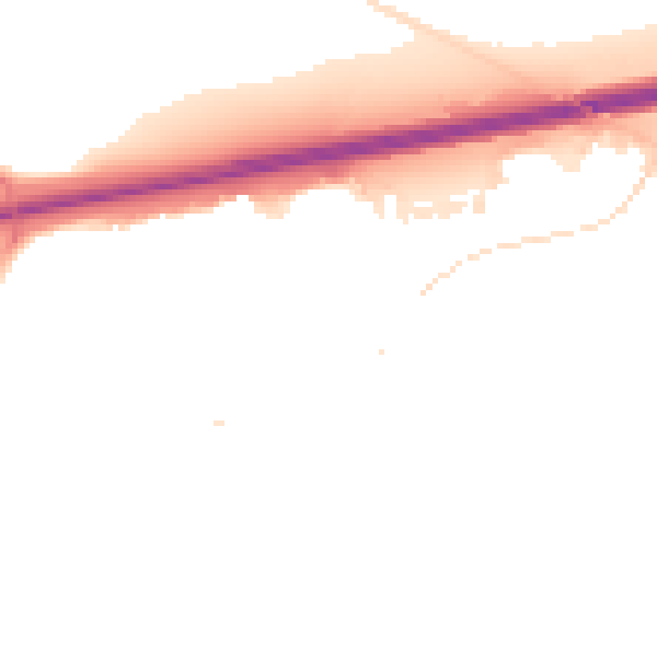 Night-time road noise heatmap for CB4 2XR