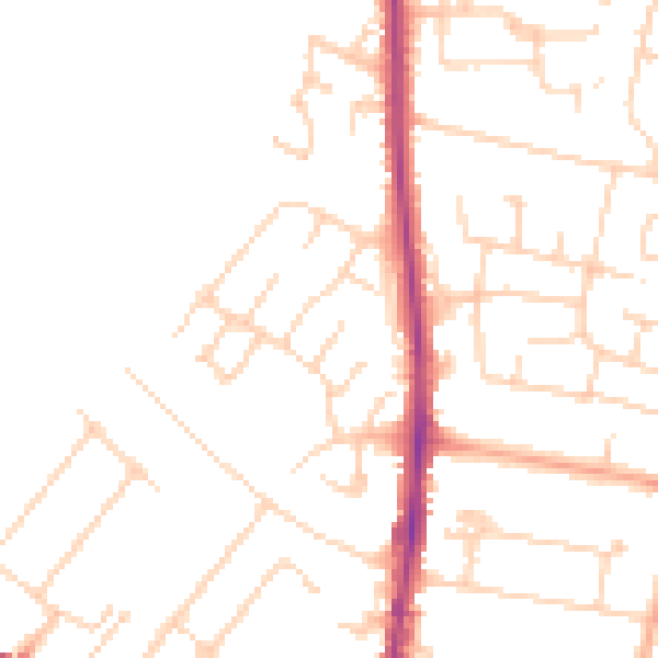 Daytime road noise heatmap for CB4 3LT
