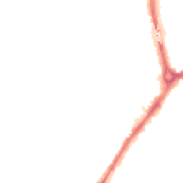 Night-time road noise heatmap for CB5 8DD