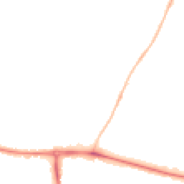 Night-time road noise heatmap for CB5 8PJ