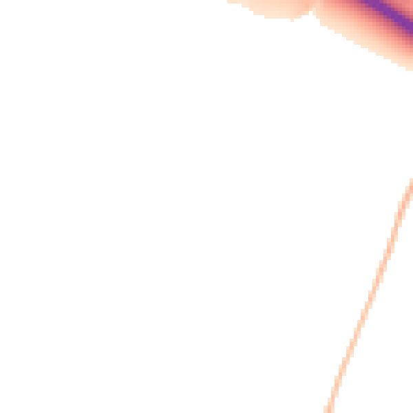 Night-time road noise heatmap for CB5 8SX
