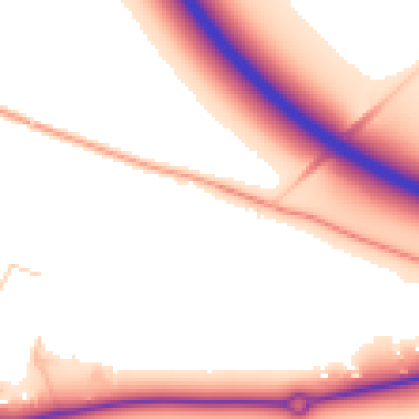 Daytime road noise heatmap for CB5 8TF