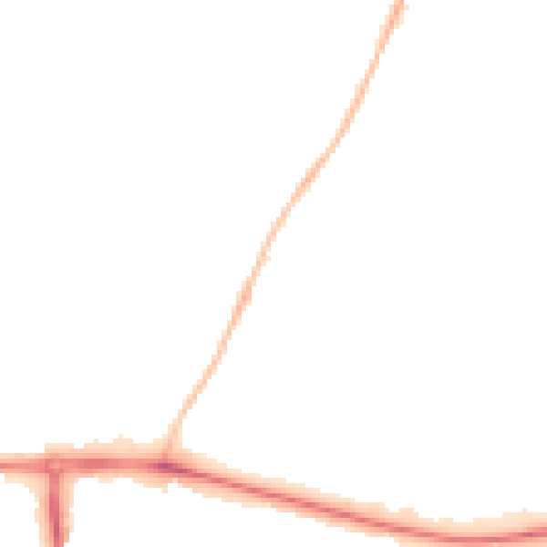 Night-time road noise heatmap for CB5 8UD
