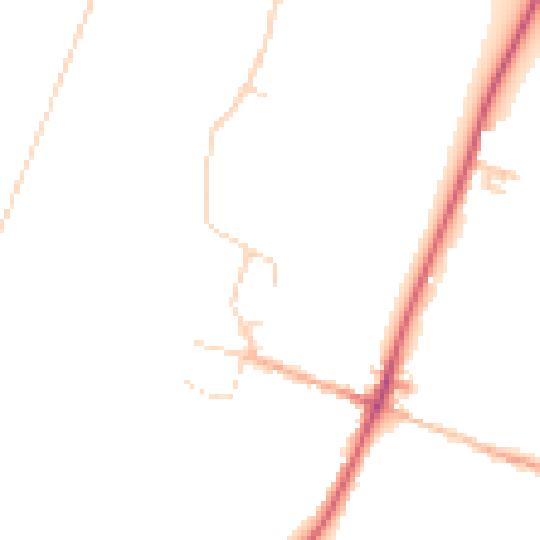 Daytime road noise heatmap for CB5 8UP