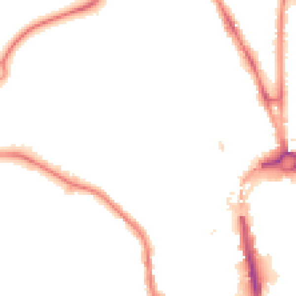 Night-time road noise heatmap for CH1 4FE