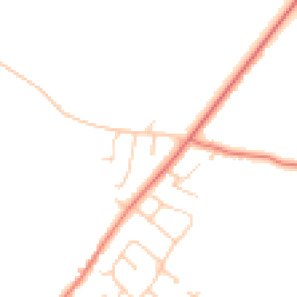 Daytime road noise heatmap for CH1 6DX