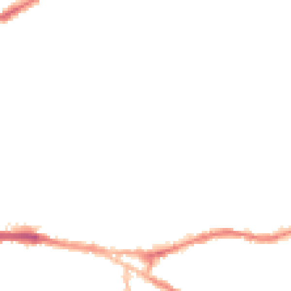 Night-time road noise heatmap for CH2 3DW