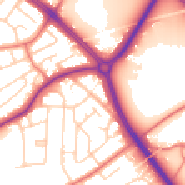 Daytime road noise heatmap for CH2 3LP