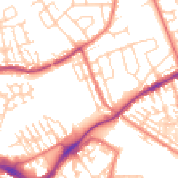 Daytime road noise heatmap for CH2 3PH