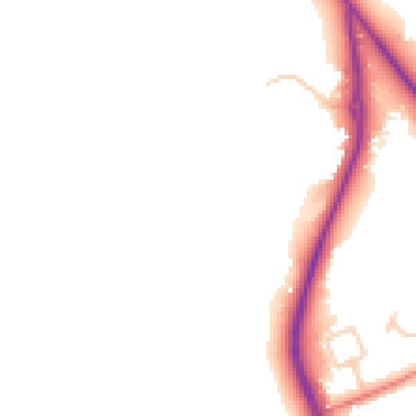 Daytime road noise heatmap for CH2 4AH