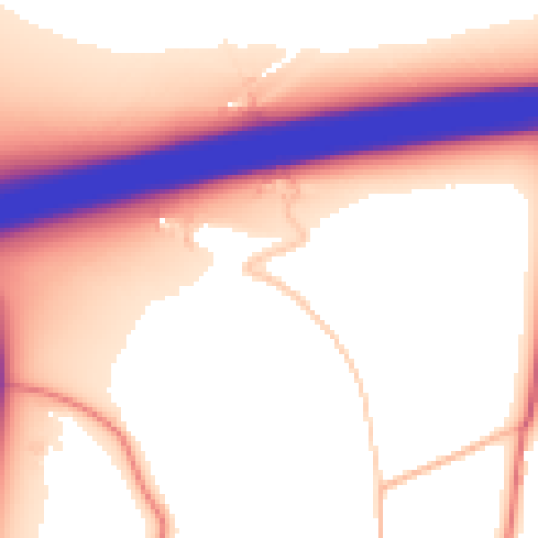 Daytime road noise heatmap for CH2 4DE