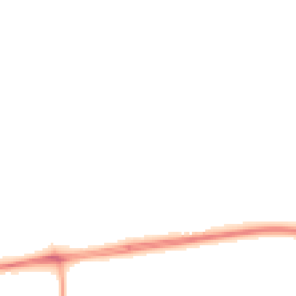 Night-time road noise heatmap for CH2 4PN
