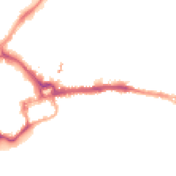 Night-time road noise heatmap for CH3 5AF