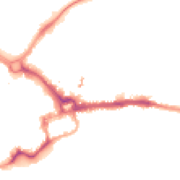 Night-time road noise heatmap for CH3 5AL