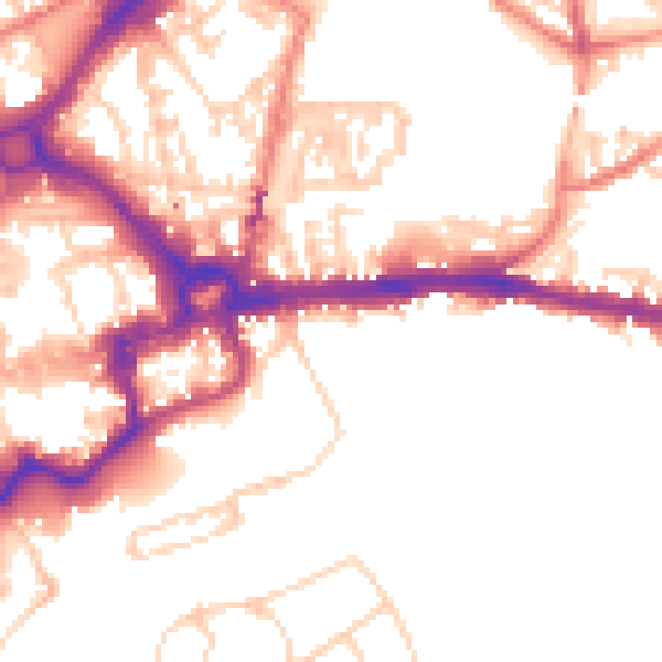 Daytime road noise heatmap for CH3 5AX