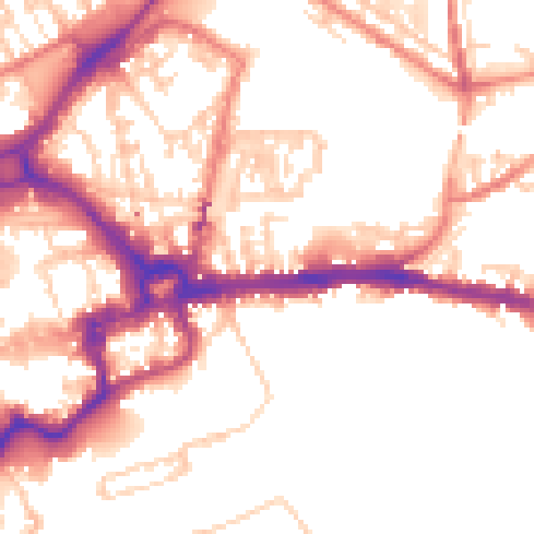 Daytime road noise heatmap for CH3 5BD