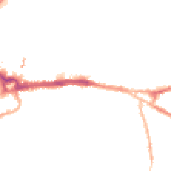 Night-time road noise heatmap for CH3 5BP