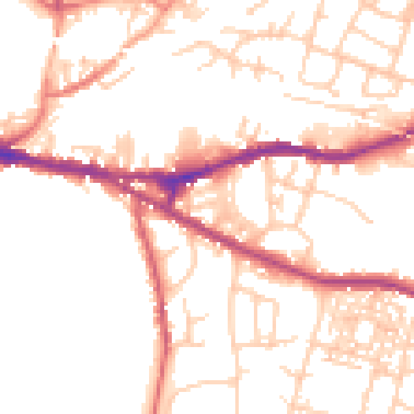 Daytime road noise heatmap for CH3 5DR