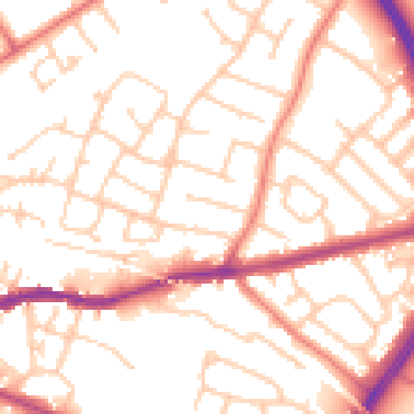 Daytime road noise heatmap for CH3 5LG