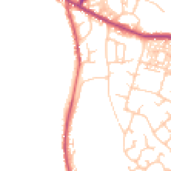 Daytime road noise heatmap for CH3 5UY