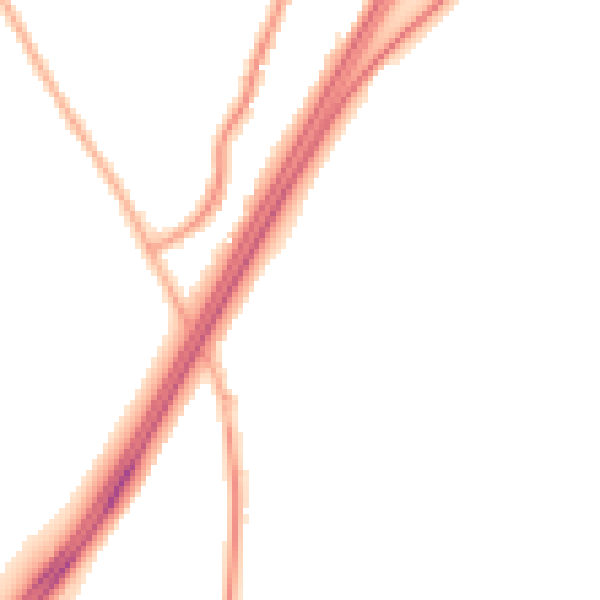 Night-time road noise heatmap for CH3 6BB