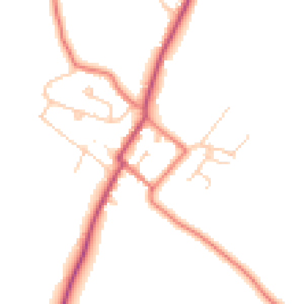 Daytime road noise heatmap for CH3 8BL
