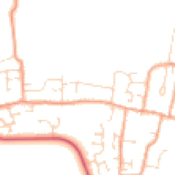 Daytime road noise heatmap for CM0 7AL