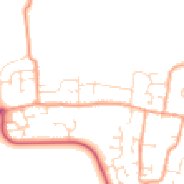 Daytime road noise heatmap for CM0 7AN