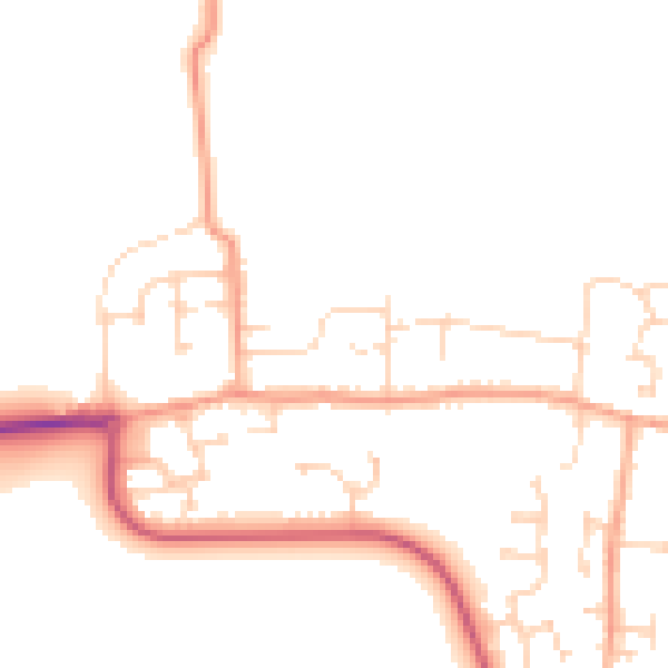 Daytime road noise heatmap for CM0 7AP