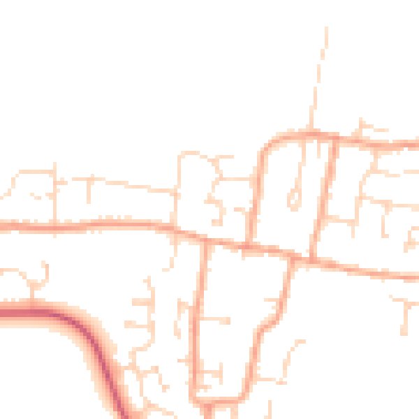 Daytime road noise heatmap for CM0 7AQ