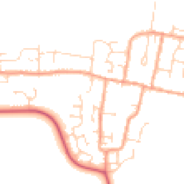 Daytime road noise heatmap for CM0 7AZ
