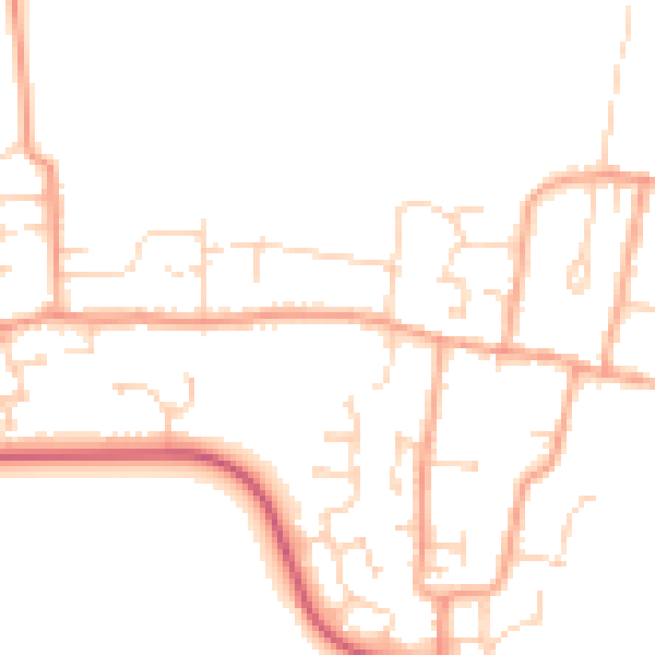 Daytime road noise heatmap for CM0 7BA