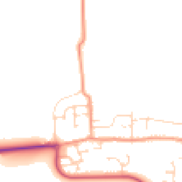 Daytime road noise heatmap for CM0 7BD