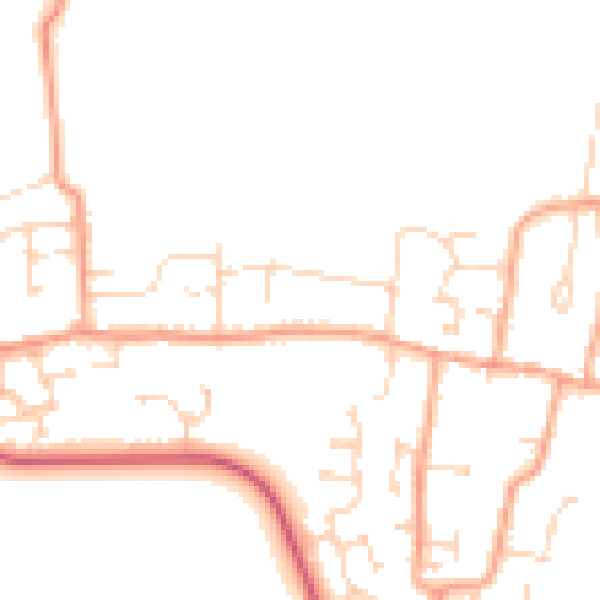 Daytime road noise heatmap for CM0 7BF