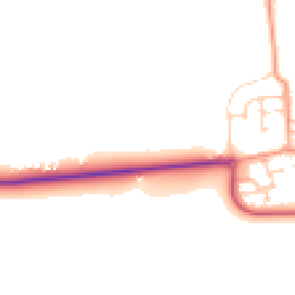 Daytime road noise heatmap for CM0 7BG