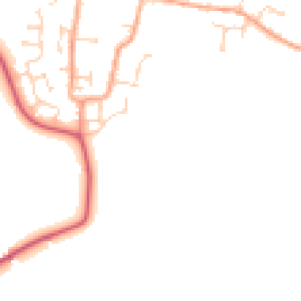 Daytime road noise heatmap for CM0 7BJ