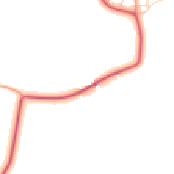 Daytime road noise heatmap for CM0 7BL