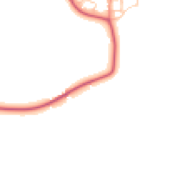 Daytime road noise heatmap for CM0 7BQ