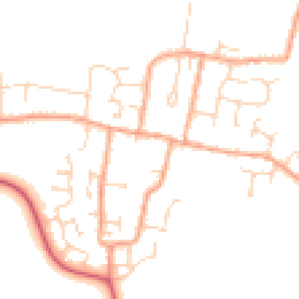 Daytime road noise heatmap for CM0 7BY