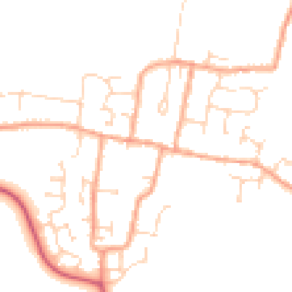 Daytime road noise heatmap for CM0 7BZ