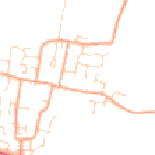 Daytime road noise heatmap for CM0 7DH