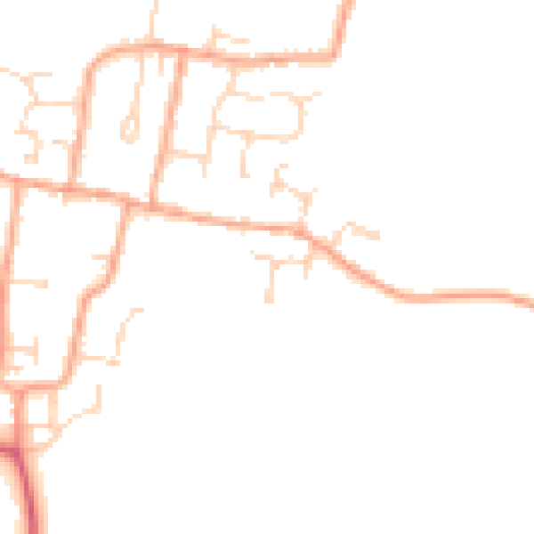 Daytime road noise heatmap for CM0 7EU