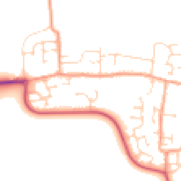 Daytime road noise heatmap for CM0 7GX