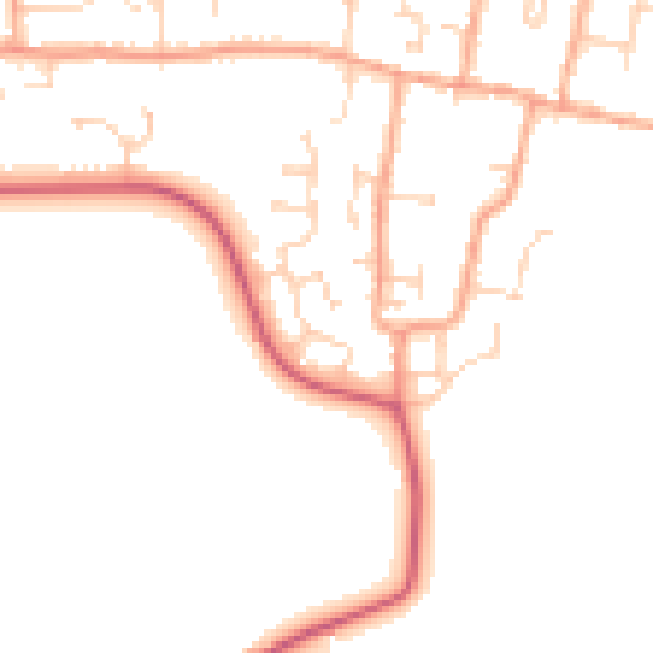 Daytime road noise heatmap for CM0 7RY