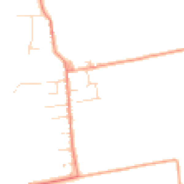 Daytime road noise heatmap for CM0 7TE