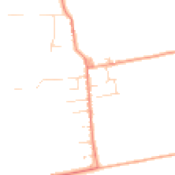 Daytime road noise heatmap for CM0 7TJ