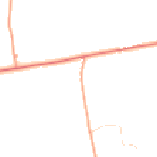 Daytime road noise heatmap for CM0 7UG